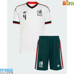 Billiga Mexiko Edson Alvarez #4 Bortatröja Barn VM 2026 Kortärmad (+ Korta byxor)